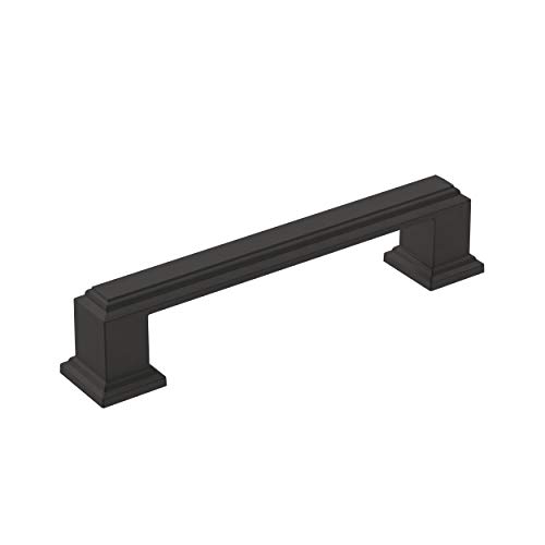 Amerock Schrankgriff | Mattschwarz | 96 mm Mitte zu Mitte | Termin | 1 Packung | Schubladen-Ziehgriff | Schrank-Hardware von Amerock