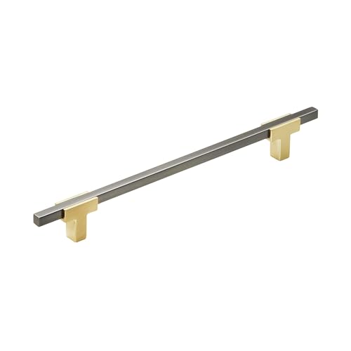 Amerock | Schrankgriff | gebürstetes Gold/Schwarzes Chrom | 192 mm Mitte zu Mitte | Urbanite | 1 Packung | Schubladengriff | Schrankbeschläge Amerock | Schrankgriff | gebürstetes Gold/Schwarzes Chrom | 192 mm Mitte zu Mitte | Urbanite | 1 Packung | Schubladengriff | Schrankbeschläge von Amerock