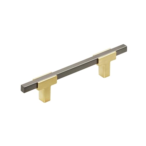 Amerock | Schrankgriff | gebürstetes Gold/Schwarzes Chrom | 96 mm Mitte zu Mitte | Urbanite | 1 Packung | Schubladengriff | Schubladengriff | Schrankbeschläge Amerock | Schrankgriff | gebürstetes Gold/Schwarzes Chrom | 96 mm Mitte zu Mitte | Urbanite | 1 Packung | Schubladengriff | Schubladengriff | Schrankbeschläge von Amerock
