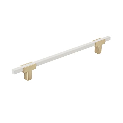 Amerock | Schrankgriff | gebürstetes Gold/Weiß | 192 mm Mitte zu Mitte | Urbanite | 1 Packung | Schubladengriff | Schubladengriff | Schrankbeschläge von Amerock