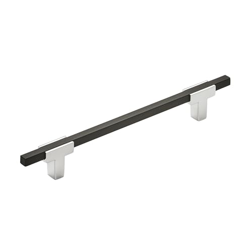 Amerock | Schrankgriff | poliertes Chrom/gebürstetes mattes Schwarz | 160 mm Mitte zu Mitte | Urbanite | 1 Packung | Schubladengriff | Schubladengriff | Schrankbeschläge Amerock | Schrankgriff | poliertes Chrom/gebürstetes mattes Schwarz | 160 mm Mitte zu Mitte | Urbanite | 1 Packung | Schubladengriff | Schubladengriff | Schrankbeschläge von Amerock