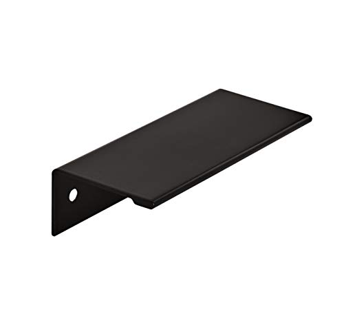 Amerock | Schrankzug | Mattschwarz | 76 mm von Mitte zu Mitte | Kantenzug | 10 Stück | Schubladengriff | Schrank-Hardware von Amerock