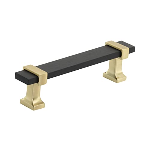 Amerock | Schrankzug | gebürstetes mattes Schwarz/gebürstetes Gold | 96 mm von Mitte zu Mitte | Overton | 1 Packung | Schubladengriff | Schubladengriff | Schrankbeschläge Amerock | Schrankzug | gebürstetes mattes Schwarz/gebürstetes Gold | 96 mm von Mitte zu Mitte | Overton | 1 Packung | Schubladengriff | Schubladengriff | Schrankbeschläge von Amerock