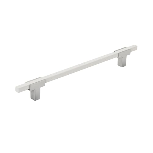 Amerock | Schrankzug | poliertes Chrom/Weiß | 192 mm Mitte zu Mitte | Urbanite | 1 Packung | Schubladengriff | Schubladengriff | Schrankbeschläge von Amerock