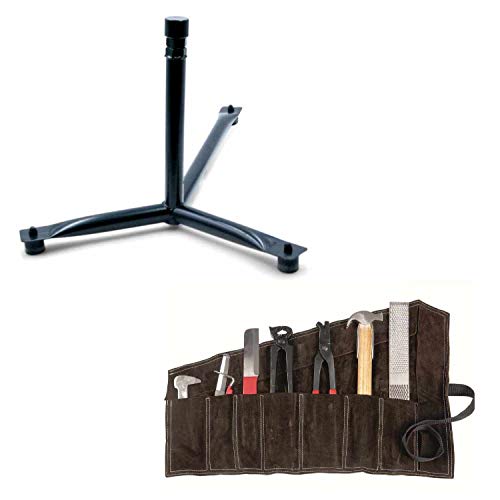 Amesbichler Reitsport Hufbeschlag Set Garnitur mit Lederetui und Hufbock Hufschmiedebock Set 041/407A von Amesbichler Reitsport