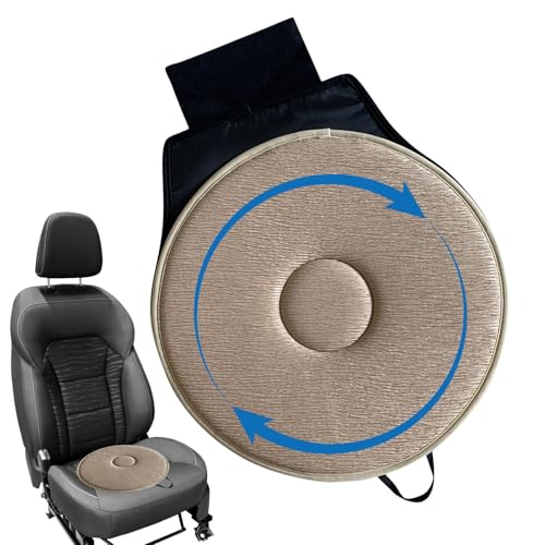 360 Drehbares Sitzkissen, Drehscheibe Auto Drehsitzkissen, Rundes Autositzkissen, Drehkissen Für Autositz Einstiegshilfe Auto Senioren Und Behinderte Autohockerauflage von Amesor