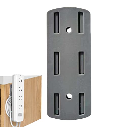 Amesor 1/4/8 Stück Selbstklebender Stanzfreier Sockelhalter, Steckdosenleiste Halterung, Self-Adhesive Desktop Socket Fixer, Steckdosenleiste Wandmontage, Selbstklebende Power Board-Halter Für von Amesor