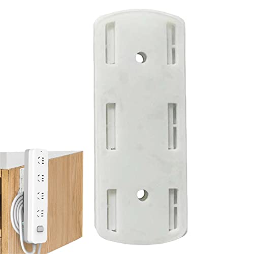 Amesor 1/4/8 Stück Selbstklebender Stanzfreier Sockelhalter, Steckdosenleiste Halterung, Self-Adhesive Desktop Socket Fixer, Steckdosenleiste Wandmontage, Selbstklebende Power Board-Halter Für von Amesor