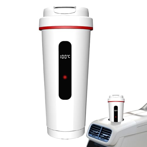Amesor Auto Wasserkocher | Edelstahl Thermo Kaffeebecher - Schnellheizer Für Wasser Kaffee Tee Milch Reise Camping Küche Auto von Amesor