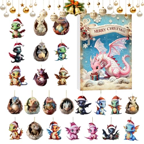 Amesor Countdown Kalender | Adventsanhänger - Puppen Schmuck Weihnachtskalender - für Schreibtisch Wohnzimmer Geburtstagsfeier Kinder Erwachsene Freunde von Amesor