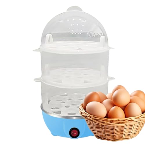 Amesor Eierkocher Für Hartgekochte Eier | 3-Etagen Eierkocher Mit Automatikfunktion,Küchengerät Mit Abschaltautomatik Für Maisnudeln Knödel Porridge von Amesor