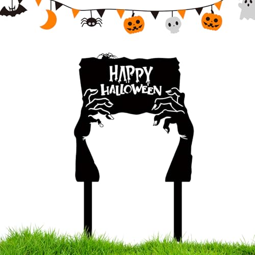 Amesor Fröhliche Halloween Garten-Stecker | Metall Garten Stecker Halloween | wasserdichte Schaurige Schwarze Hand Deko Für Blumentöpfe Wege & Festliche Hofdekoration Dekoration Langlebig Amesor Fröhliche Halloween Garten-Stecker | Metall Garten Stecker Halloween | wasserdichte Schaurige Schwarze Hand Deko Für Blumentöpfe Wege & Festliche Hofdekoration Dekoration Langlebig von Amesor