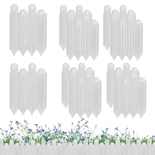 Amesor Gartenkanteneinfassung,Flexibles Rasenkantenset - Dekorativer Schutzzaun als Begrenzung für Rasen Terrasse Gehweg Gartenbeet von Amesor
