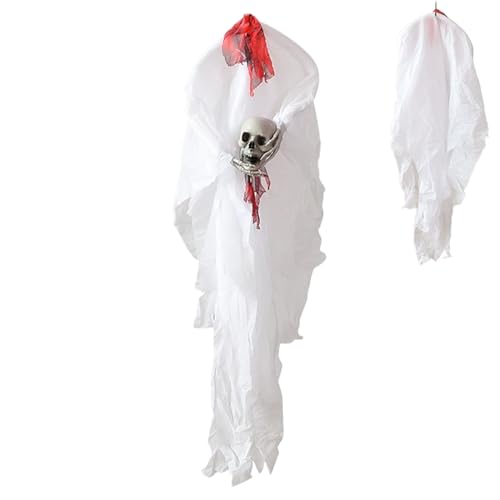 Amesor Ghost Decor | Schädel Geisterbraut Gruselig Gothic Knochen | Halloween Dekorationsgegenstände für Baum | Für Party Innen Außen Interior Zuhause Garten Vordereingang von Amesor