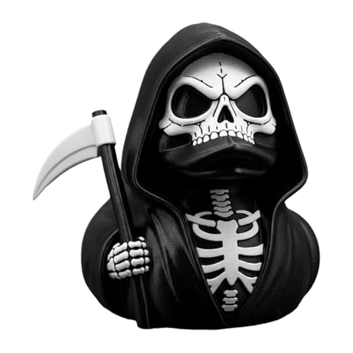 Amesor Goth-Ente | Dekorativer Halter für Sense auf dem Schreibtisch,Gotische Resin Deko Für Haus Bücherregal Auto Halloween Dekoration von Amesor