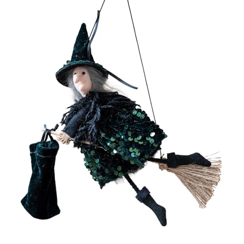 Amesor Halloween Deko | Fliegende Hexe Auf Deko,Kuschelweiche Wohnaccessoires Für Rollenspiel Geburtstag Innen- Und Außenbereich Feste Gartenbereich von Amesor