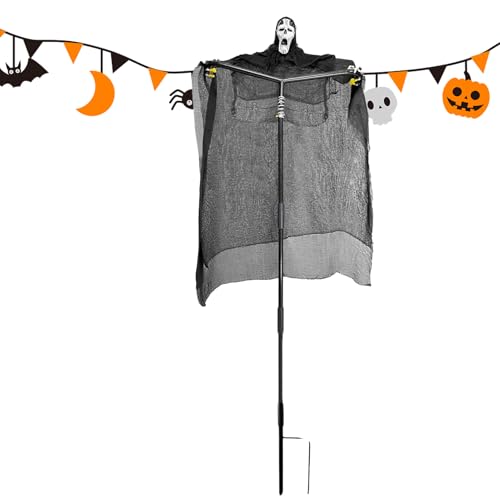 Amesor Halloween Hexendekoration Für Draußen - Dekoration einer Vogelscheuchen-Hexe für Halloween im Außenbereich - Saisonale Grusel-Deko Wetterfeste Dekofigur Für Terrasse Garten Friedhof Geisterhaus Amesor Halloween Hexendekoration Für Draußen - Dekoration einer Vogelscheuchen-Hexe für Halloween im Außenbereich - Saisonale Grusel-Deko Wetterfeste Dekofigur Für Terrasse Garten Friedhof Geisterhaus von Amesor