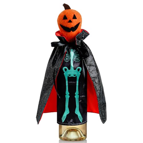 Amesor Halloween Weinflaschenhüllen,Festliche Champagnerflaschenhülle - Deko-Accessoires Für Halloween-Deko Liebhaber, Sammler Und Partyplaner Amesor Halloween Weinflaschenhüllen,Festliche Champagnerflaschenhülle - Deko-Accessoires Für Halloween-Deko Liebhaber, Sammler Und Partyplaner von Amesor