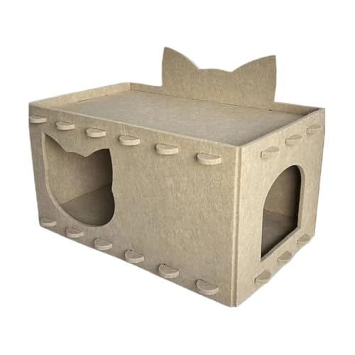 Amesor Katzenhöhle, Fell Höhle Versteck Für Katzen, Abnehmbares Filz Katzen Nest Und Kratzhaus Für Innen Außen Camping Und Zuhause von Amesor
