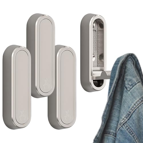 Amesor Klappbare Wandhaken - Wandmontage Kleiderhaken Handtuchhalter,Robuster Kleiderbügel 4 Stück Mit Organizer Für Handtücher Mäntel Taschen Hüte Schlüssel Amesor Klappbare Wandhaken - Wandmontage Kleiderhaken Handtuchhalter,Robuster Kleiderbügel 4 Stück Mit Organizer Für Handtücher Mäntel Taschen Hüte Schlüssel von Amesor