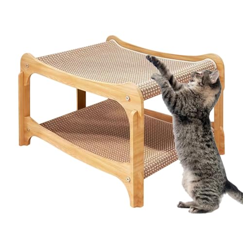 Amesor Kratz- und Entspannungsbereich für Katzen | Abnehmbares Doppelseitiges Katzen Kratzbrett,Langlebige Ruhefläche Mit Spielmöglichkeit Für Alle von Amesor