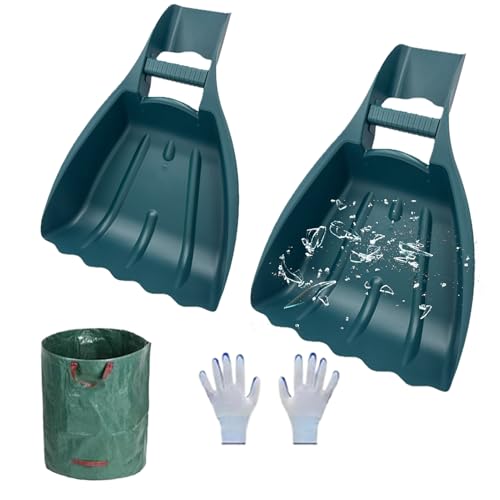 Amesor Laubkrallen Handrechen Schaufeln,Werkzeug Zum Aufsammeln Von Gartenabfällen Und Müll | Ergonomischer Stabiler Leichtgewichtiger Schaufelreiniger Für Rasen Garten Laubreinigung von Amesor
