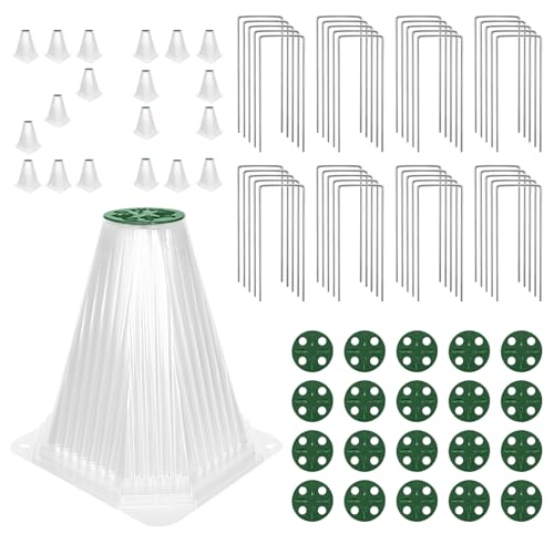 Amesor Pflanzenkuppeln | Glockenförmiger Pflanzenschutz Für Draußen - Wiederverwendbar Mit Erdnägeln Und Belüftungslöcher Für Erdbeeren Blumen Tomaten Garten Amesor Pflanzenkuppeln | Glockenförmiger Pflanzenschutz Für Draußen - Wiederverwendbar Mit Erdnägeln Und Belüftungslöcher Für Erdbeeren Blumen Tomaten Garten von Amesor