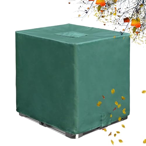 Amesor Tankabdeckung, Wassertank Behälter Abdeckplane, 1000 Liter Wasserdichter Schutz Sonnenschutz Für Bei Starkem Wind Terrasse Garten Rasen Outdoor von Amesor