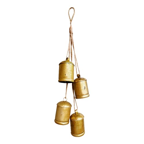 Amesor Weihnachtsglocken - 4 Stück Metall Kuhglocken | Vintage Rustikale Metall Handwerksglocken Deko - Für Tür Außen Bauernhaus Kamin Weihnachtskranz Hochzeit Amesor Weihnachtsglocken - 4 Stück Metall Kuhglocken | Vintage Rustikale Metall Handwerksglocken Deko - Für Tür Außen Bauernhaus Kamin Weihnachtskranz Hochzeit von Amesor