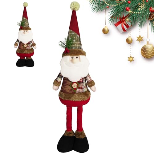 Amesor Weihnachtsmann-, Weihnachtsationen | Stehender Weihnachts-mit ausziehbaren Beinen -Plüsch | -Figur, weihnachtliche Heimation für Weihnachtsbaum, Tisch, Fenster, Haustür, Sofa Amesor Weihnachtsmann-, Weihnachtsationen | Stehender Weihnachts-mit ausziehbaren Beinen -Plüsch | -Figur, weihnachtliche Heimation für Weihnachtsbaum, Tisch, Fenster, Haustür, Sofa von Amesor