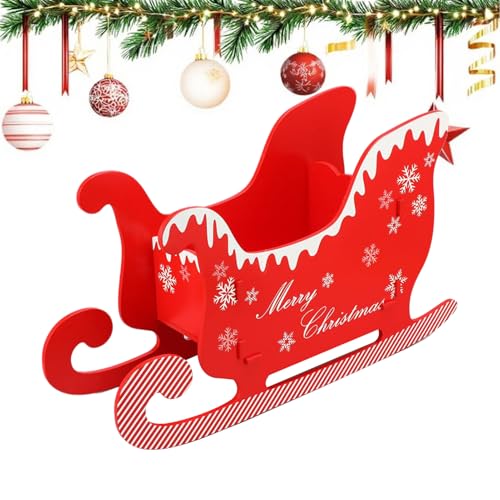 Amesor Weihnachtsschlitten Dekoration - Wiederverwendbarer Storage Weihnachtsdekoration Großzügig | Santa Schlitten Weihnachtsdekoration,Für Outdoor Garten Terrasse Rasen Festtisch von Amesor