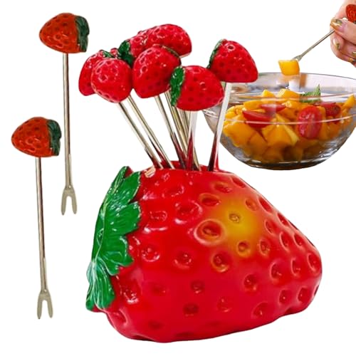 Amesor Wurstgabeln - Dessertgabeln Herz Erdbeerform | 10 Stücke Wiederverwendbare Edelstahl Spieße Küchenutensilien für Salat Dessert Vorspeisen Cocktail Snacks Amesor Wurstgabeln - Dessertgabeln Herz Erdbeerform | 10 Stücke Wiederverwendbare Edelstahl Spieße Küchenutensilien für Salat Dessert Vorspeisen Cocktail Snacks von Amesor