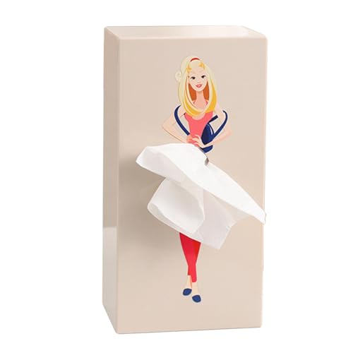 Taschentuchbox Mit Fliegendem Rock, Kurzer Rock Mädchen Cartoon Taschentuchbox, Taschentücher Box Spender Taschentuchbox Eines Fliegenden Rock, Für Badezimmer Schlafzimmer Esszimmer Büro Und Mehr von Amesor