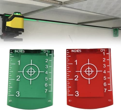 Laser-Zielscheibe mit 2 Laser-Zielplatten für grüne und rote Laser-Geräte, 10 cm x 7 cm, 2 Stück Laser-Zielscheibe mit 2 Laser-Zielplatten für grüne und rote Laser-Geräte, 10 cm x 7 cm, 2 Stück von Ameurey