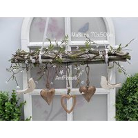 Fensterdeko Ästen Hänger Holz Herzen Und Vögel Maße Ca. 70x50cm von AmfFloristik