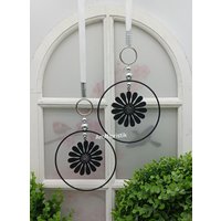 Fensterdeko Metall Blume Im Ring Fensterdekoration Hänger von AmfFloristik