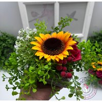 Kleines Grabgesteck Grabschmuck Sonnenblume von AmfFloristik