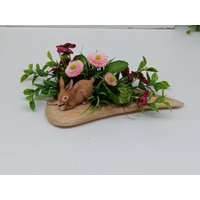 Tischgesteck Ostergestecke Osterdeko Frühlingsgesteck Herz Hase von AmfFloristik