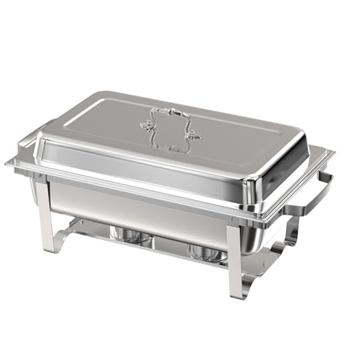 Amhier Chafing Dish Buffet-Set, 1 Stück, 9 l, verschiedene Lebensmittelpfannen für Buffet, tragbar und hochwertig, wiederverwendbar und langlebig, Chafing Dish für Partys, Veranstaltungen und Amhier Chafing Dish Buffet-Set, 1 Stück, 9 l, verschiedene Lebensmittelpfannen für Buffet, tragbar und hochwertig, wiederverwendbar und langlebig, Chafing Dish für Partys, Veranstaltungen und von Amhier