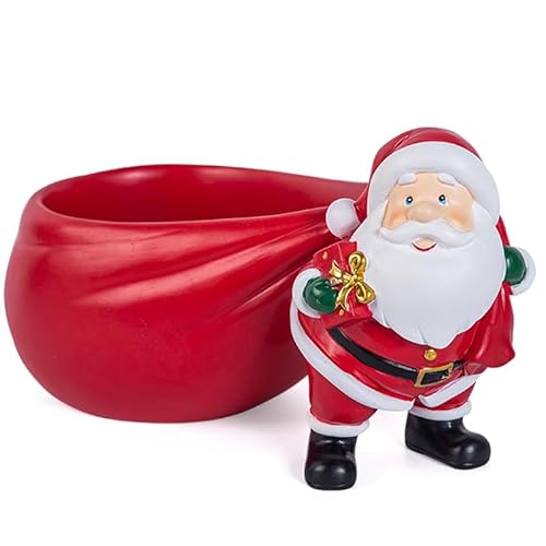 Weihnachtsmann-Figur, Weihnachtsmann-Ornamente Mit Aufbewahrungsbox, Stoffbeutel-Aufbewahrungsrahmen, Weihnachtsfiguren-Behälter, Kann Fernbedienungsschlüssel, Snacks, Geschenke Für Weihnachtsmann von Amhuui