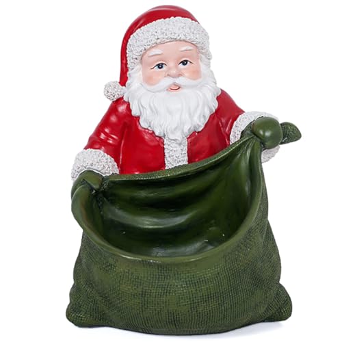 Weihnachtsmann-Figur, Weihnachtsmann-Ornamente Mit Aufbewahrungsbox, Stoffbeutel-Aufbewahrungsrahmen, Weihnachtsfiguren-Behälter, Kann Fernbedienungsschlüssel, Snacks, Geschenke Für Weihnachtsmann von Amhuui