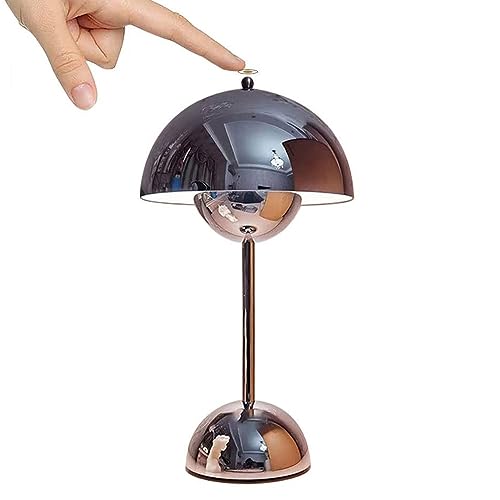 Amieron Touch Dimmbar Flowerpot Tischleuchte, LED Akku Tischlampe Kabellos mit 3 Helligkeitsmodi, für Nachttischlampe, Schreibtischlampe, Tischleuchte für Wohnzimmer, Schlafzimmer von Amieron