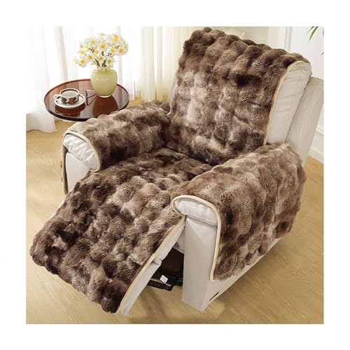 Sesselschoner Sesselauflage, Sesselschoner for Relaxsessel, Sesselschoner for Fernsehsessel, Relaxsessel Bezüg Sesselüberzug for Zuhause mit Kindern und Haustieren Hund(Dark Brown) von Amieron