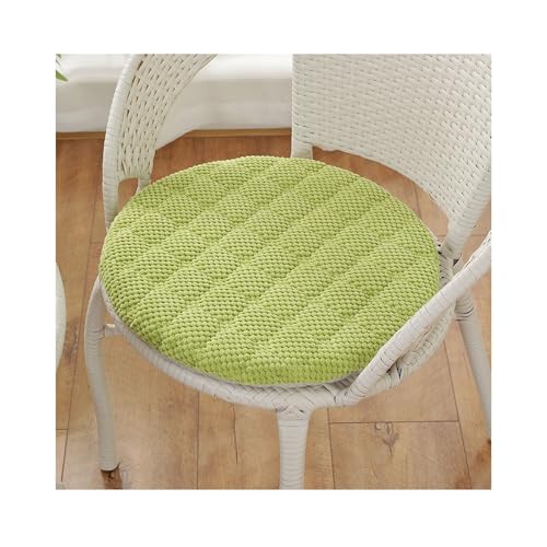 Sitzkissen Rund 35/40cm/45cm/50cm, Weiche Stuhlkissen mit Rutschfest Waschbar Cordstoff Sitzauflage Stuhl mit Reißverschluss, Sitzpolster Stuhlauflage für Indoor Esszimmer Küche Outdoor Garten(Light g von Amieron