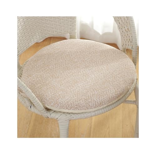 Sitzkissen Rund 35/40cm/45cm/50cm, Weiche Stuhlkissen mit Rutschfest Waschbar Cordstoff Sitzauflage Stuhl mit Reißverschluss, Sitzpolster Stuhlauflage für Indoor Esszimmer Küche Outdoor Garten(Beige,2 Sitzkissen Rund 35/40cm/45cm/50cm, Weiche Stuhlkissen mit Rutschfest Waschbar Cordstoff Sitzauflage Stuhl mit Reißverschluss, Sitzpolster Stuhlauflage für Indoor Esszimmer Küche Outdoor Garten(Beige,2 von Amieron