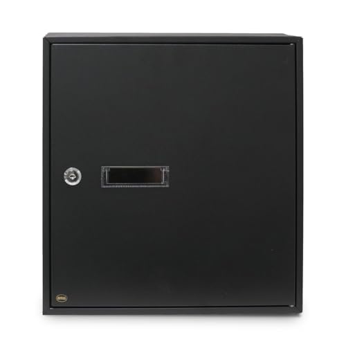 Amig – Briefkasten für den Innenbereich | zum Anbringen an Wänden, Wänden oder Türen | Stahl | Schwarz | 40x36x10 cm | Öffnung: 5 x 31,5 cm Amig – Briefkasten für den Innenbereich | zum Anbringen an Wänden, Wänden oder Türen | Stahl | Schwarz | 40x36x10 cm | Öffnung: 5 x 31,5 cm von Amig