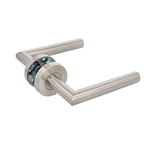 Amig - Türgriff-Set mit Rosette | Edelstahl 18/8 rostbeständig | Modernes Design für Türen | Maße 136 x Ø 19 mm, Vierkant 8 mm, Rosette Ø 52 mm | Stahl, Edelstahl silber matt Amig - Türgriff-Set mit Rosette | Edelstahl 18/8 rostbeständig | Modernes Design für Türen | Maße 136 x Ø 19 mm, Vierkant 8 mm, Rosette Ø 52 mm | Stahl, Edelstahl silber matt von Amig