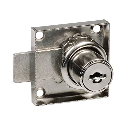 Amig - Möbelschloss 1A in Nickel | Sicherheits Einsteckschloss | Türknauf Schwarz Innentür | Schließzylinder 30x30 | Metallfreier Beizpinsel, Metallic, Nickel Amig - Möbelschloss 1A in Nickel | Sicherheits Einsteckschloss | Türknauf Schwarz Innentür | Schließzylinder 30x30 | Metallfreier Beizpinsel, Metallic, Nickel von Amig