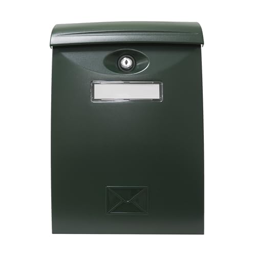 Amig - Briefkasten Modell 7 für den Außenbereich | Modernes Design mit Sichtfenster | Einfache Installation | Sicher mit Schloss und 2 Schlüsseln | Ideal für DIN A4, Grün, Kunststoff Amig - Briefkasten Modell 7 für den Außenbereich | Modernes Design mit Sichtfenster | Einfache Installation | Sicher mit Schloss und 2 Schlüsseln | Ideal für DIN A4, Grün, Kunststoff von Amig