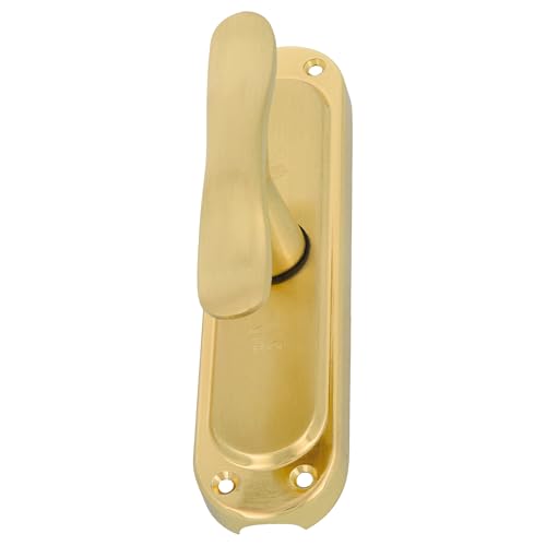 Amig Fensterheber Gold - Messingstahl, Sicherheitsverschluss mit Griff - inklusive 5 Halterungen - Maße: 164 x 41 mm, goldfarben von Amig